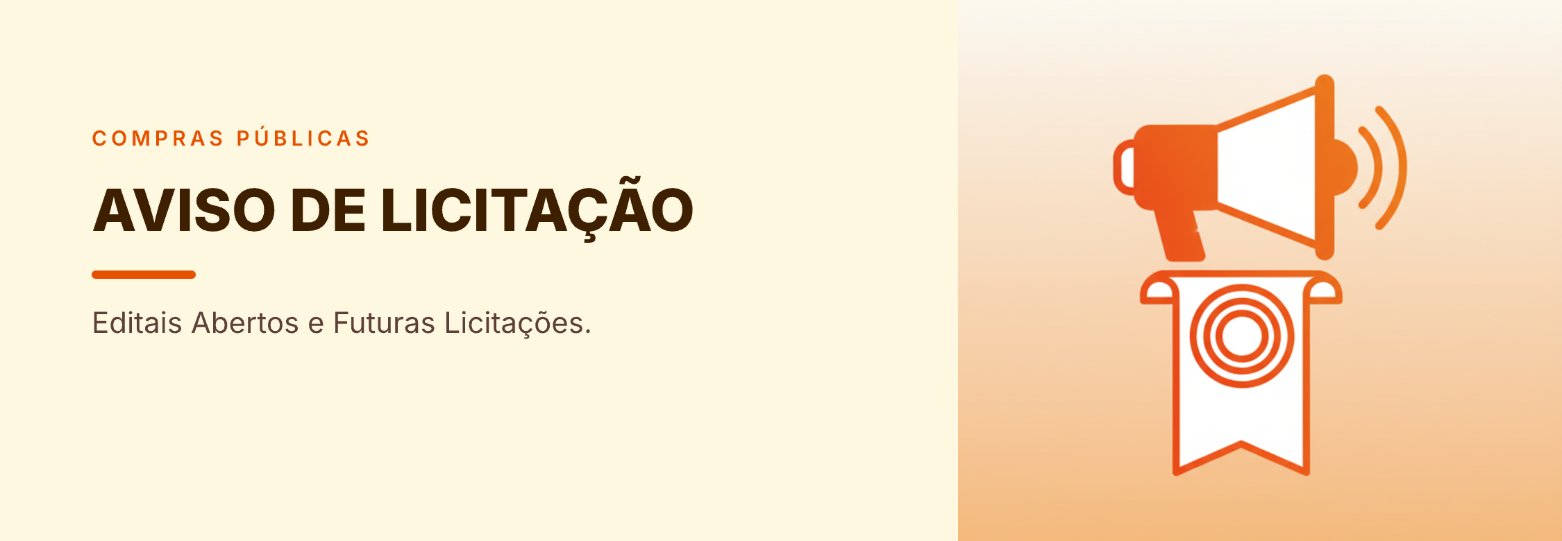 aviso de licitação
